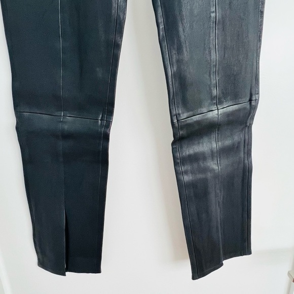 Brand New - Theory Leather Leggings in Navy Color - Size 2 - Picture 3 of 6